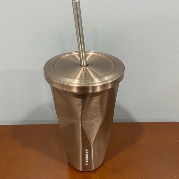 Starbucks Rose Gold Tumbler With Straw - Coffee Cup (circa 2012) - Picture 1 of 5